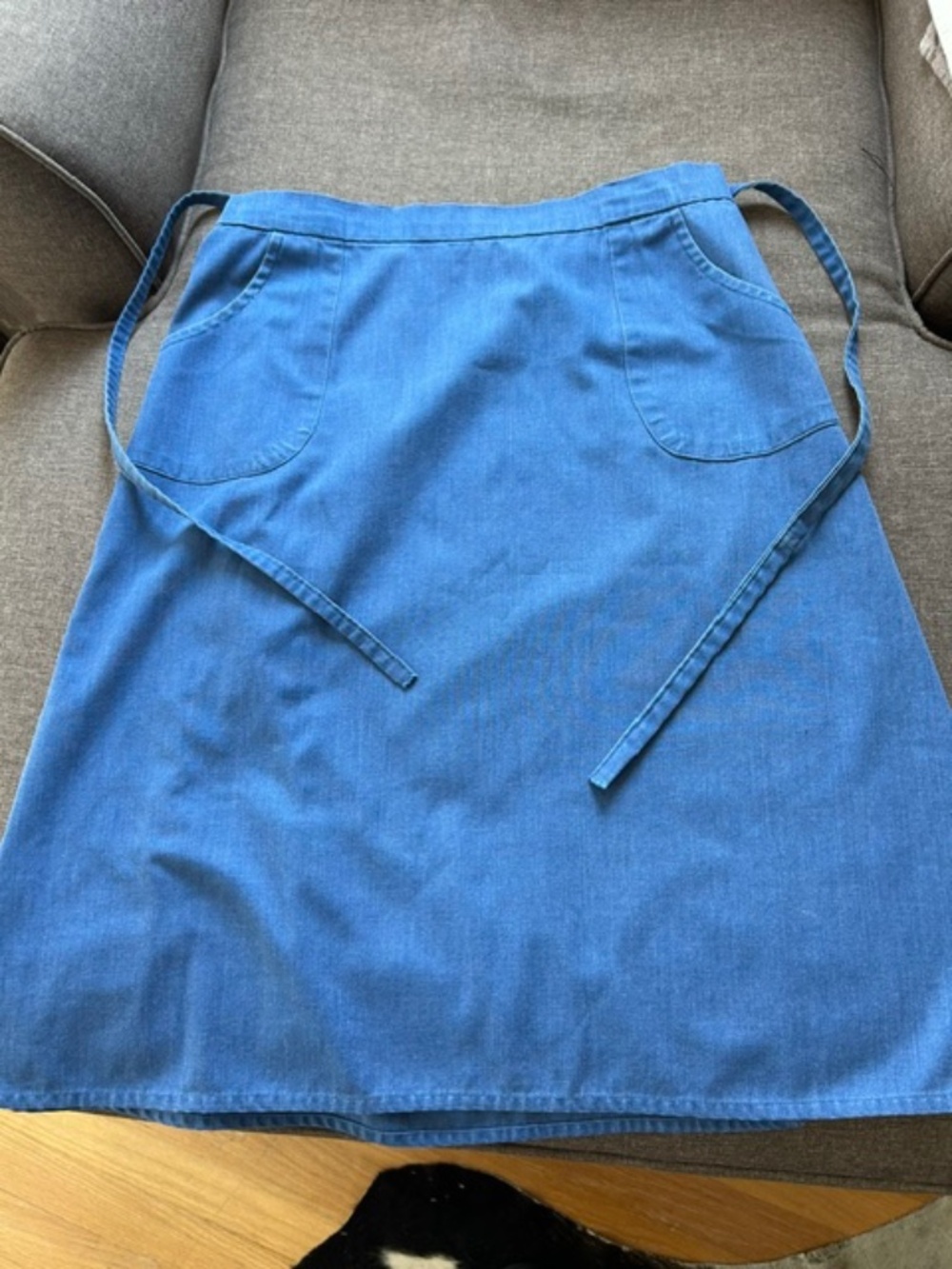 Vintage Denim Cotton Wrap Skirt